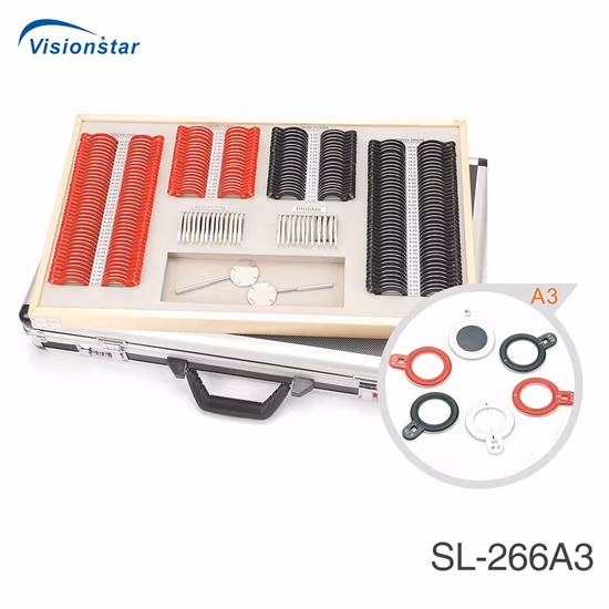 36.5mm 검안 시력 테스트 광학 시험 렌즈 세트 SL