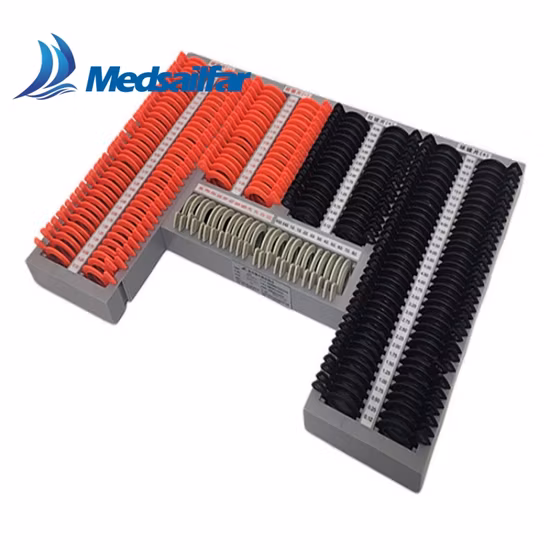 프레임 금속 테두리가 있는 광학 안과 시험 렌즈 세트 266개